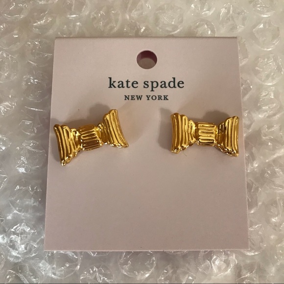 ❤️ Kate Spade all wrapped studs gold 💕 - Picture 5 of 6